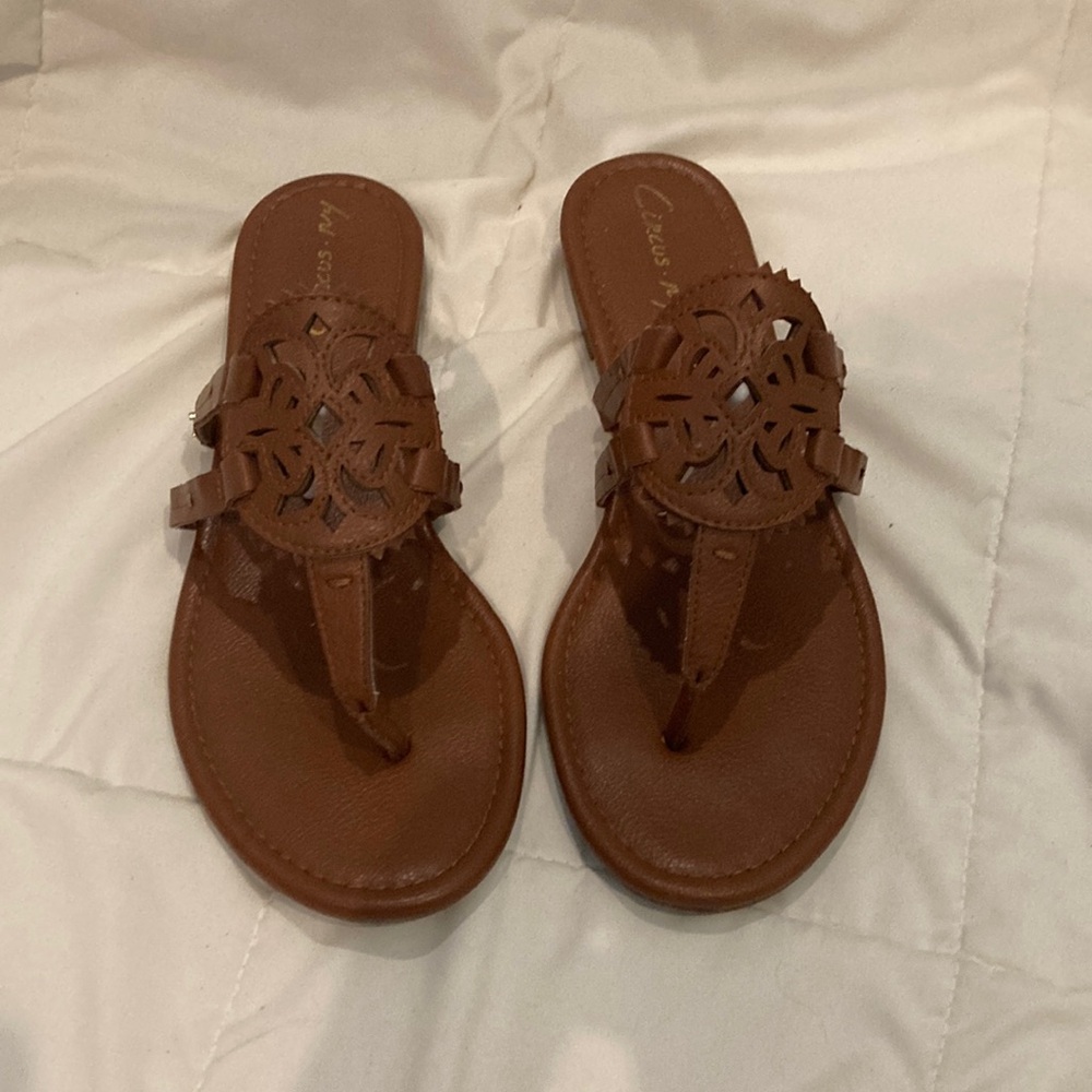 Brown Leather Women's Sandals
